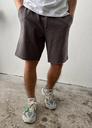 Коричневые трикотажные шорты мужские