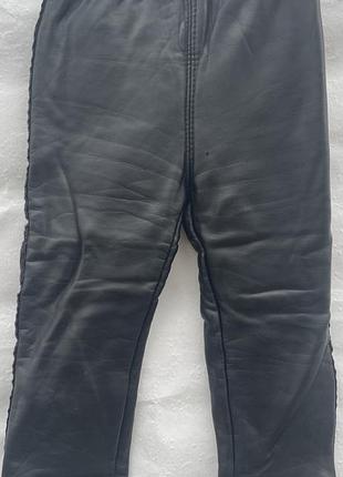 Штаны детские из кожзама на флисе