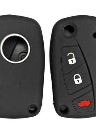 Силиконовый чехол для авто ключа для fiat фиат 3 кнопки защита для ключа