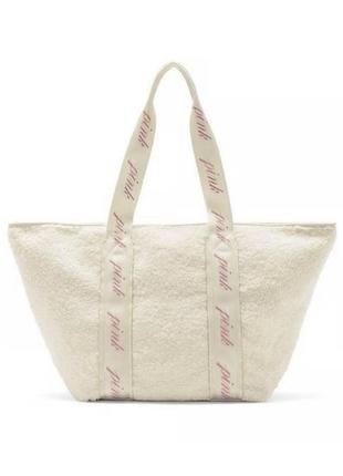 Стильна та містка сумка шопер pink by victoria’s secret (вікторія сікрет), оригінал