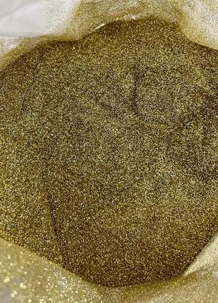 Глитер сухой блестки для декора, ногтей и био тату золото светлое 50 г
