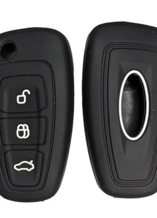Силиконовый чехол для авто ключа для ford форд 3 кнопки защита для ключа