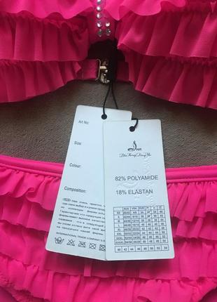 Новый женский розовый купальник3 фото