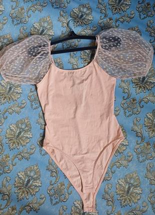 Боди с рукавами фонариками