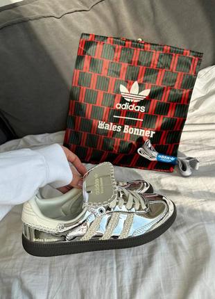 Жіночі кросівки adidas samba wales bonner silver
