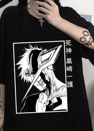 Футболка с принтом аниме блич