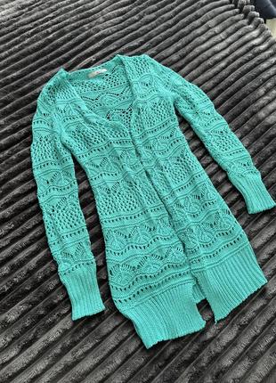 Вязаная кофта-накидка