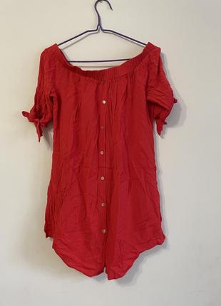 Кофта сорочка блуза new look червона красная