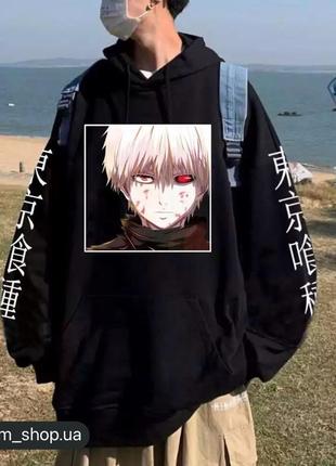 Худі аніме толстовка з принтом аніме токійський гуль кен канекі