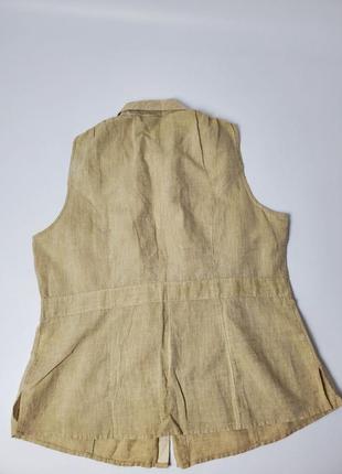 Лляна рубашка котонова жилетка columbia2 фото