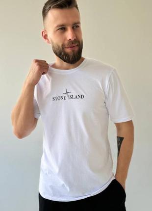 Розпродаж футболка чоловіча в стилі stone island три кольори акція2 фото