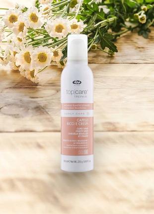 Піна lisap curly care mousse для догляду за кучерявим і в’юнким волоссям, 250мл