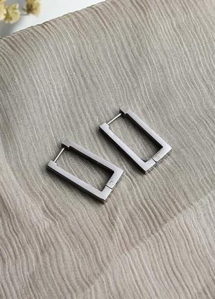 Прямокутні сережки серьги прямоугольной формы 12140