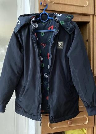 Куртка двухсторонняя весна -осень на мальчика 13 лет турция4 фото