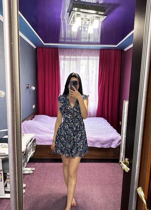 Коктейльное платье в цветочный принт💐2 фото