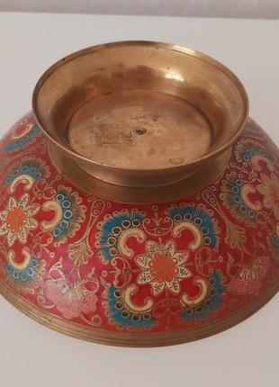 Ваза латунь салатница индия латунная винтаж