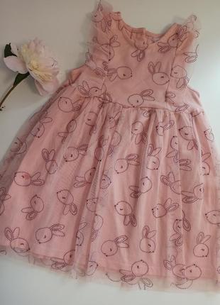 Неймовірно гарннюща трикотажна сукня сітка на дівчинку 2-3р.