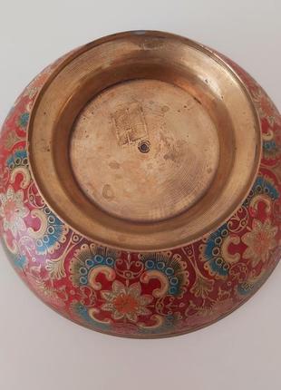 Ваза латунь салатница индия латунная винтаж