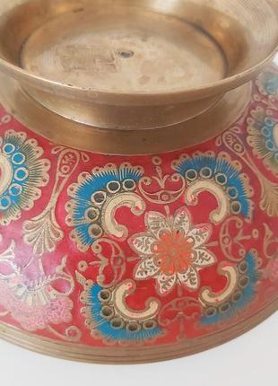 Ваза латунь салатница индия латунная винтаж