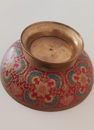 Ваза латунь салатница индия латунная винтаж