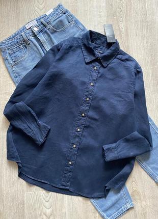 Женская льняна рубашка. лляна сорочка, блузка, блуза свободного кроя, рубашка оверсайз лен