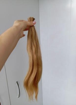 Натуральные волосы для наращивания 45см /82гр соломенное б/у, без торга