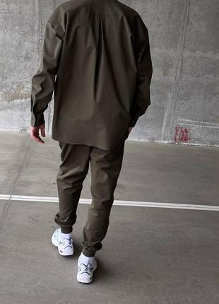 Повседневный коттоновый костюм рубашка и брюки