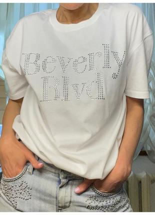 Футболка beverly со стразами