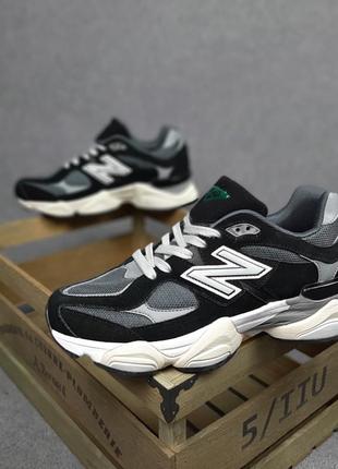 Жіночі замшеві кросівки new balance 9060 black white нью беланс 90604 фото