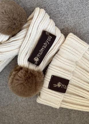 Зимний комплект (шарф и шапка)