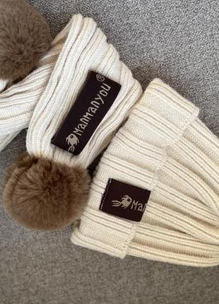 Зимний комплект (шарф и шапка)