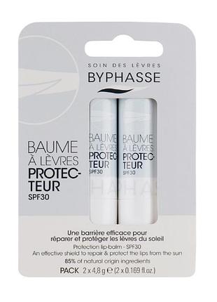 Бальзам для губ byphasse protection lip balm spf30 2х4.8 г
