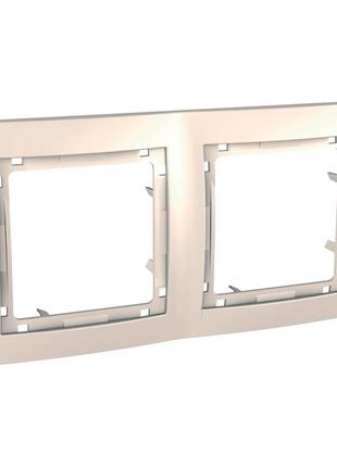 Mgu4.004.25 рамка 2-местная, слоновая кость, unica colors basic schneider electric