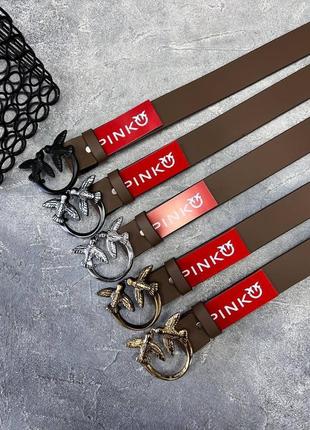 Шкіряний ремінь в стилі pinko