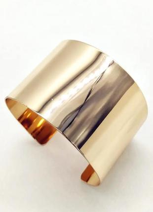 Браслет-манжет жіночий широкий металевий