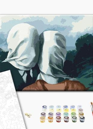 Картина по номерам minimal "рене магритт «влюбленные»", minimal "bs51994"