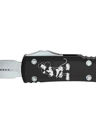 Ніж microtech ultratech double edge signature series steamboat willie black