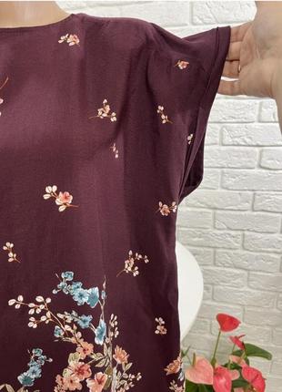 Блузка блуза натуральная ткань вискоза ,свободный крой р 50 бренд "f&f"6 фото
