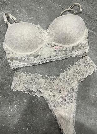Комплект белья victoria’s secret бралетт топ виктория сикрет набор