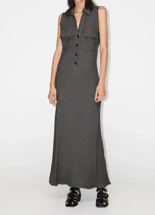 100% лен платья макси zara