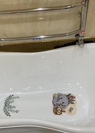 Ванночка 102 см dz-005-103-słonik "дикий захід"(слоник) з термометром (білий)/"tega"