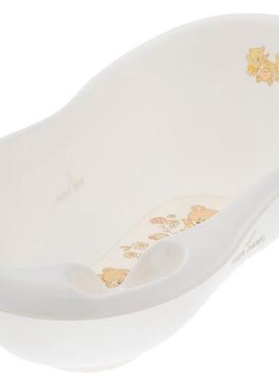 Дитяча ванночка зі зливом 102 см. lux ведмедики (біла перлина) /tega/ ms-005lux-118