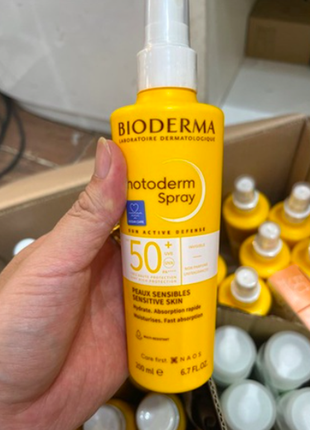 Сонцезахисний спрей spf50+ photoderm spray solaire invisible spf50+ bioderma 200ml