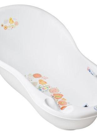 Дитяча ванночка 102 см lux folk (білий)/ tega/ fl-005-103