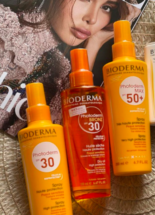 Сонцезахисний спрей spf30+ photoderm spray solaire invisible  bioderma 200ml