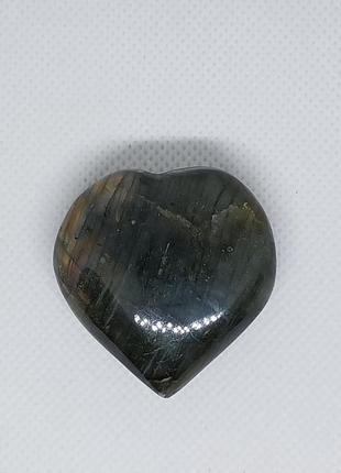 Лабрадор кабошон камень сердце без оправы 42*42*18 мм. натуральный лабрадор индия