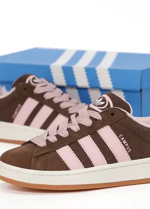 Кросівки adidas campus brown pink4 фото