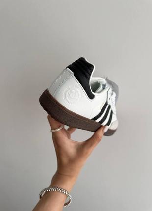 Кроссовки adidas samba white / black gum premium4 фото
