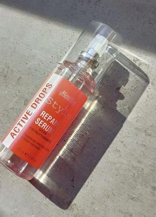 Відновлююча сироватка для волосся 115 мл, mirella style active serum drops