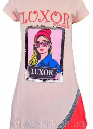 Летнее платье для девочки 110-128 см розовая туречневая